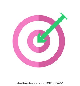 Dartboard Flat Icon Vector EPS