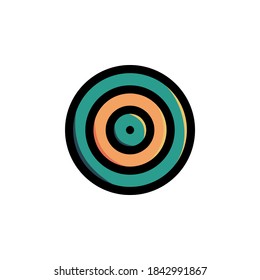 Dartboard, Focus, Aim Icon. Business Icon Set Vector Logo Symbol.
