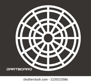 DARTBOARD GAME VECTOR ICON