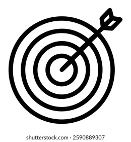 Dartboard Goal Achievement Concept - Precision Targeting, Business Success, and Strategic Planning
