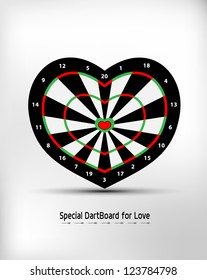 DartBoard in heart shaped.
