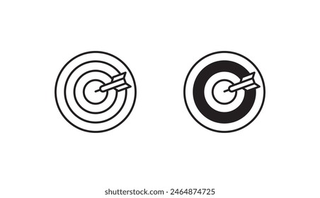 Dartboard icon design with white background stock illustration