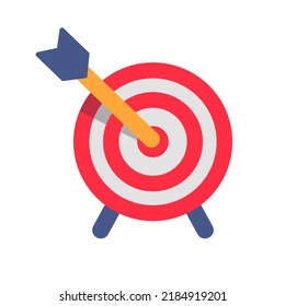 Dartboard Icon with Flat Style