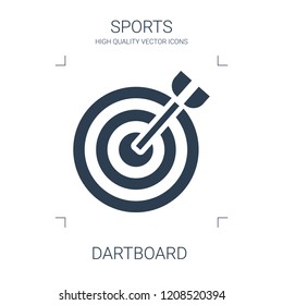 dartboard icon. high quality filled dartboard icon on white background. from sports collection flat trendy vector dartboard symbol. use for web and mobile