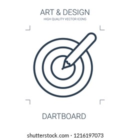 dartboard icon. high quality line dartboard icon on white background. from art collection flat trendy vector dartboard symbol. use for web and mobile