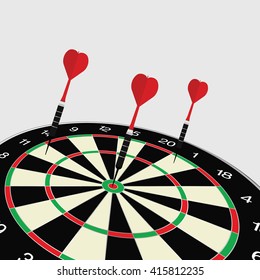 dartboard icon illustration in colorful