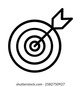 Dartboard icon illustration in line style. Perfect for website mobile app presentation. Suitable for any user interface and user experience