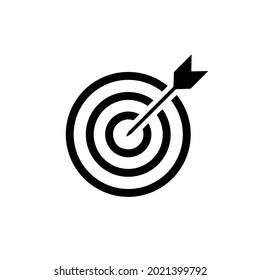 Dartboard-Symbol einzeln auf weißem Hintergrund.
