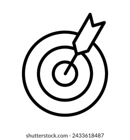 Dartboard-Symbol isoliert, einfache Vektor-Illustration