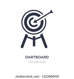 dartboard icon on white background. Simple element illustration from Activity and hobbies concept. dartboard sign icon symbol design.