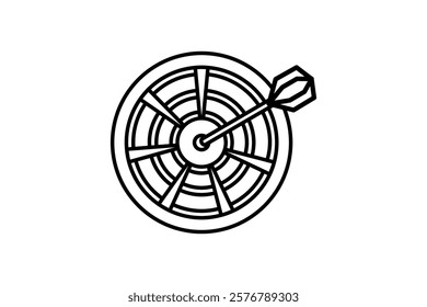 Dartboard icon. icon related to Start Up. suitable for web site, app, user interfaces, printable etc. line icon style. simple vector design editable