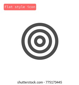 Dartboard icon vector on white background.