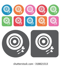 dartboard icons set. Vector Illustration eps10.
