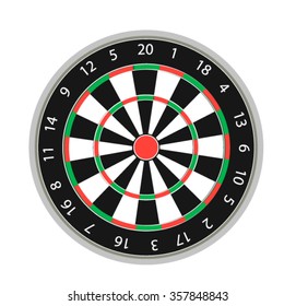 Dartboard Isolated on White