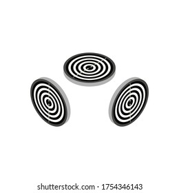 dartboard isometric monochrome,stock vector background