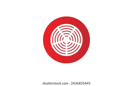 Dartboard Logo Abstraktes Design Konzept 