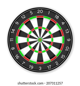 Dartboard on a white background.