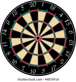 dartboard on white background