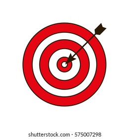 dartboard related icon image, vector illustration design