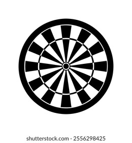 Dartboard silhouette isolated vector silhouette illustration on white background