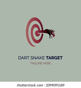 dartboard snake king target archer logo icon template design vector for brand or company and other