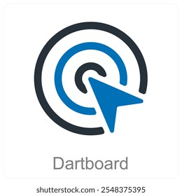 Dartboard- und Zielsymbolkonzept
