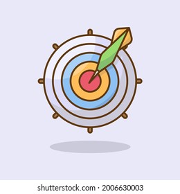 icono de destino de pizarra en estilo plano. Éxito, golpe perfecto, objetivo objetivo objetivo, objetivo dardo objetivo ilustración vectorial