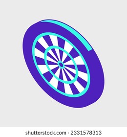 Dartplatine-Zielisometrie, Vektorgrafik