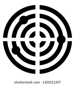 
A dartboard for target play
