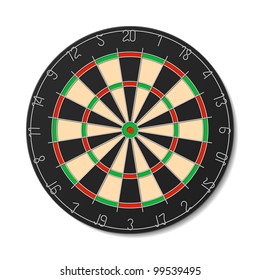 Dartboard. Vector.