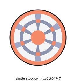 dartboard vector flat color icon 