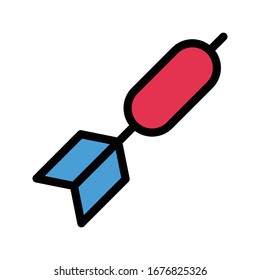 dartboard vector flat color icon 