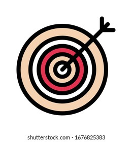 dartboard vector flat color icon 