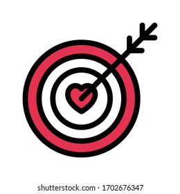 dartboard vector flat color icon 