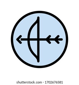 dartboard vector flat color icon 