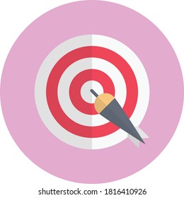 dartboard vector flat color icon 