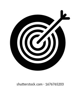 dartboard vector glyph flat icon 