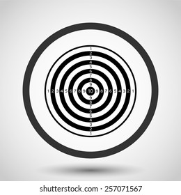 dartboard vector icon - black illustration