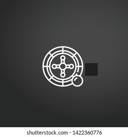 Dartboard vector icon. Dartboard concept stroke symbol design. Thin graphic elements vector illustration, outline pattern for your web site design, logo, UI. EPS 10.