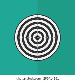 Dartboard vector icon. Flat design