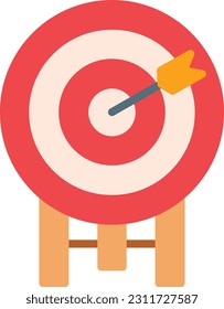 Dartboard-Vektorsymbol - flatter Stil