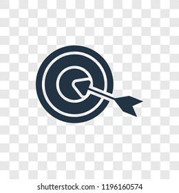 Dartboard vector icon isolated on transparent background, Dartboard transparency logo concept