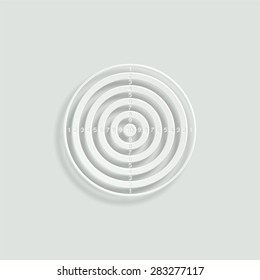 dartboard  vector icon - paper illustration