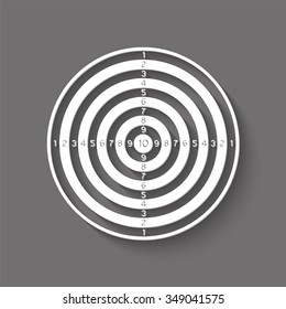 dartboard vector icon with shadow