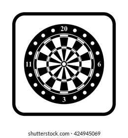 Dartboard vector icon for web and mobile