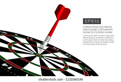 Dartboard vector illustration isolated for darts game. Target in the center.