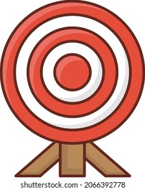 Dartboard Vektor-Illustration auf transparentem Hintergrund. Hochwertige Symbole.Vektorlinienflaches Farbsymbol für Konzept und Grafikdesign.