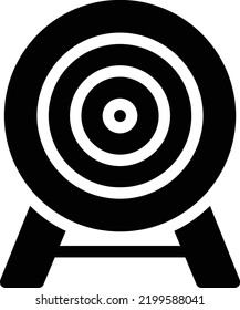 ilustración de dartboard Vector en un fondo transparente. Símbolos de calidad superior. Iconos vectoriales de glifos para diseño de conceptos y gráficos. 
