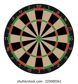 Dartboard, dartboard vector, dartboard isolated, professional dartboard