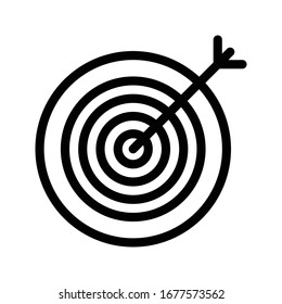 dartboard vector thin line icon 